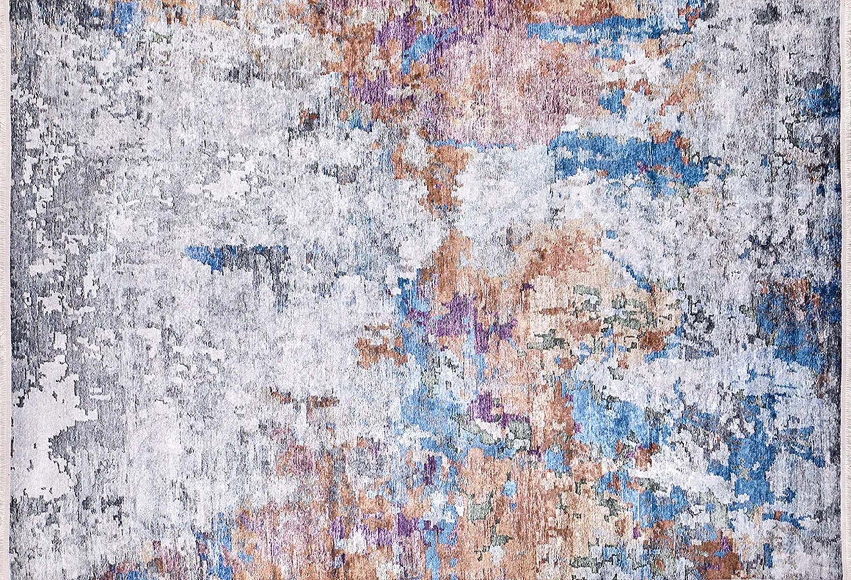 Abstract Desenli Modern Gri Halı