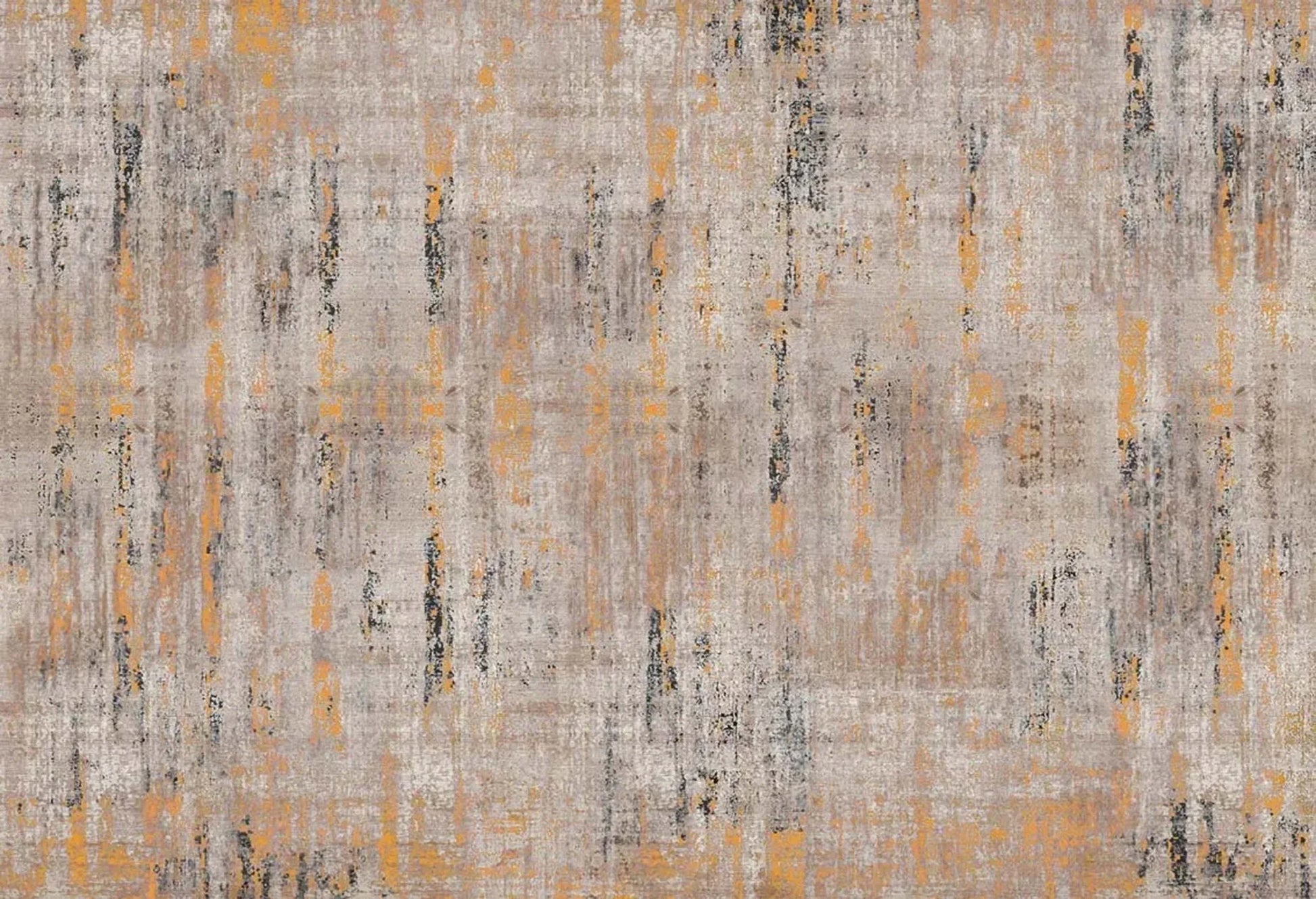 Abstract Desenli Turuncu Bej Modern Halı