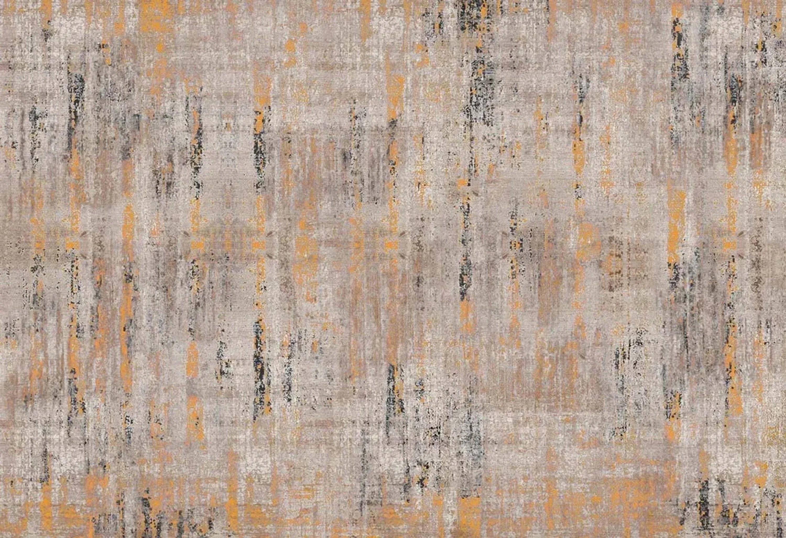 Abstract Desenli Turuncu Bej Modern Halı