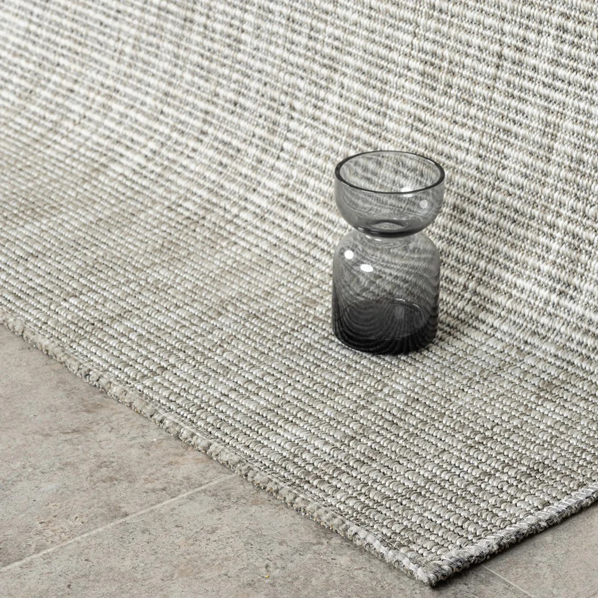 Açık Gri Beyaz Jüt Görünümlü Modern Halı