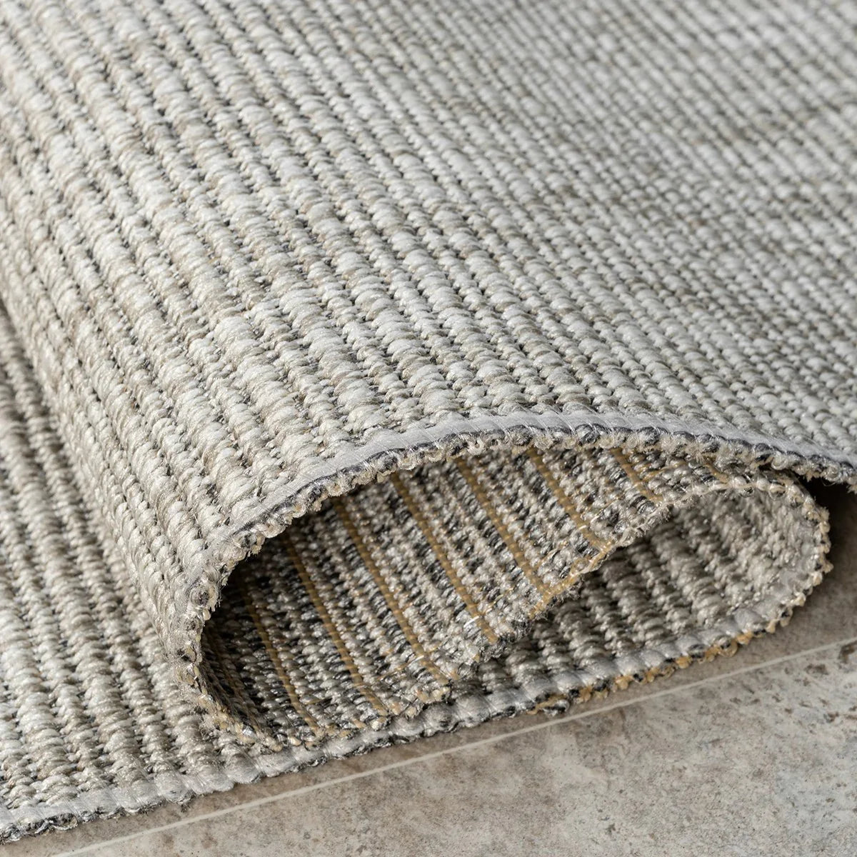 Açık Gri Beyaz Jüt Görünümlü Modern Halı