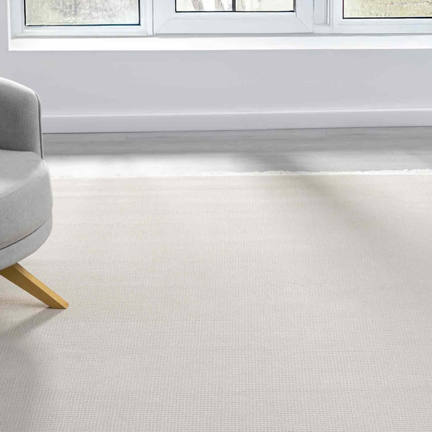 Açık Gri Beyaz Sade Modern Halı