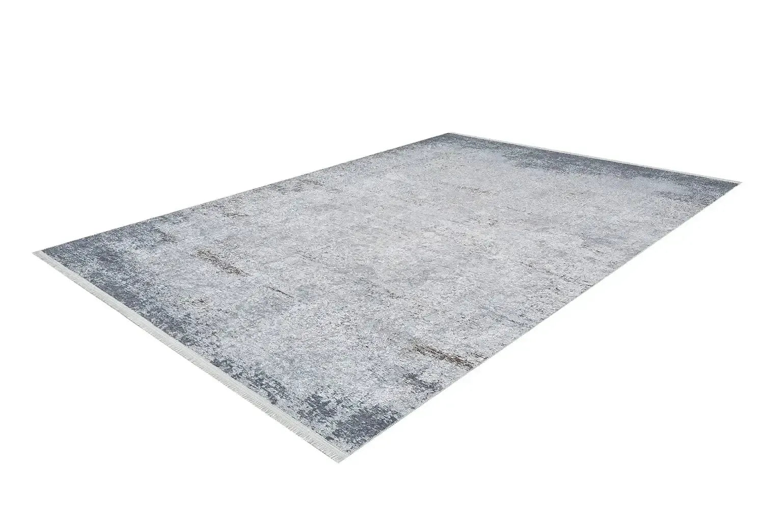 Açık Gri Kahve Detaylı Modern Yıkanabilir Halı