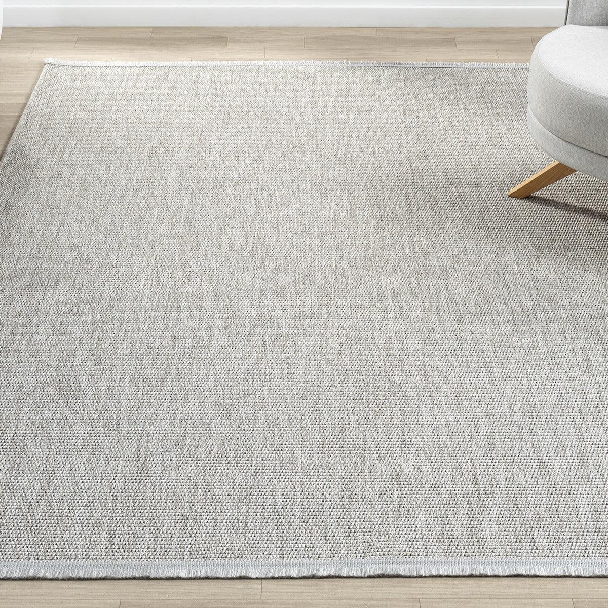 Açık Gri Kalın Dokuma Modern Halı