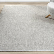 Açık Gri Kalın Dokuma Modern Halı