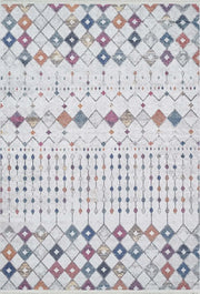Açık Gri Renkli Geometrik Desenli Kilim Halı