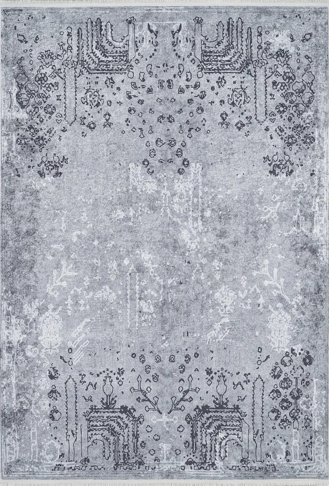 Açık Gri Vintage Halı