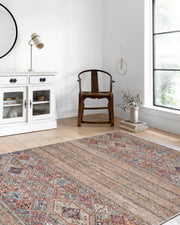 Anadolu Tarzı Kahverengi Bej Geometrik Desenli Kilim Halı