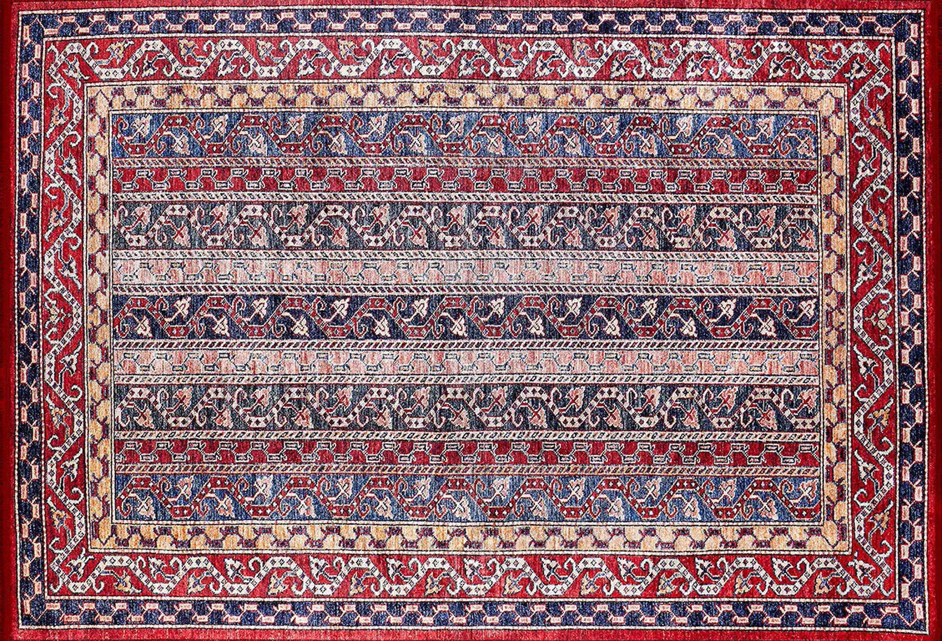 Antik Kırmızı Çizgili Kilim Halı