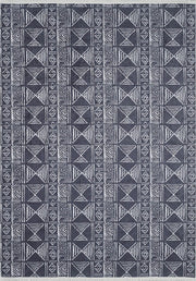 Antrasit Kabile Desenli Modern Bohem Etnik Halı