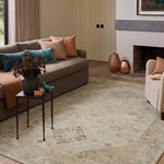 Plain Beige and Coffee Tones Wicker Textured Carpet