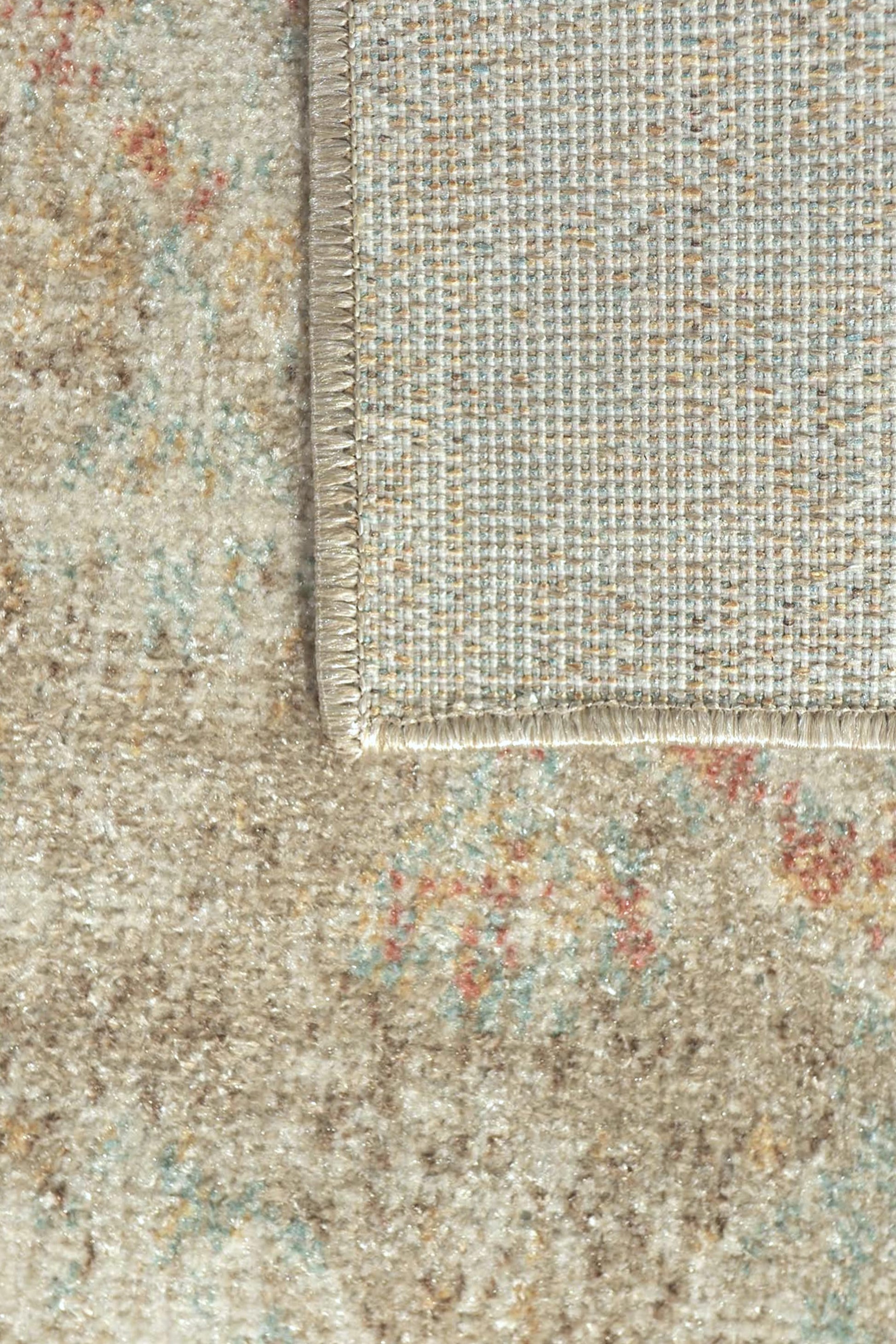 Modern Vizon ve Krem Eskitme Desenli Halı - FMBH02
