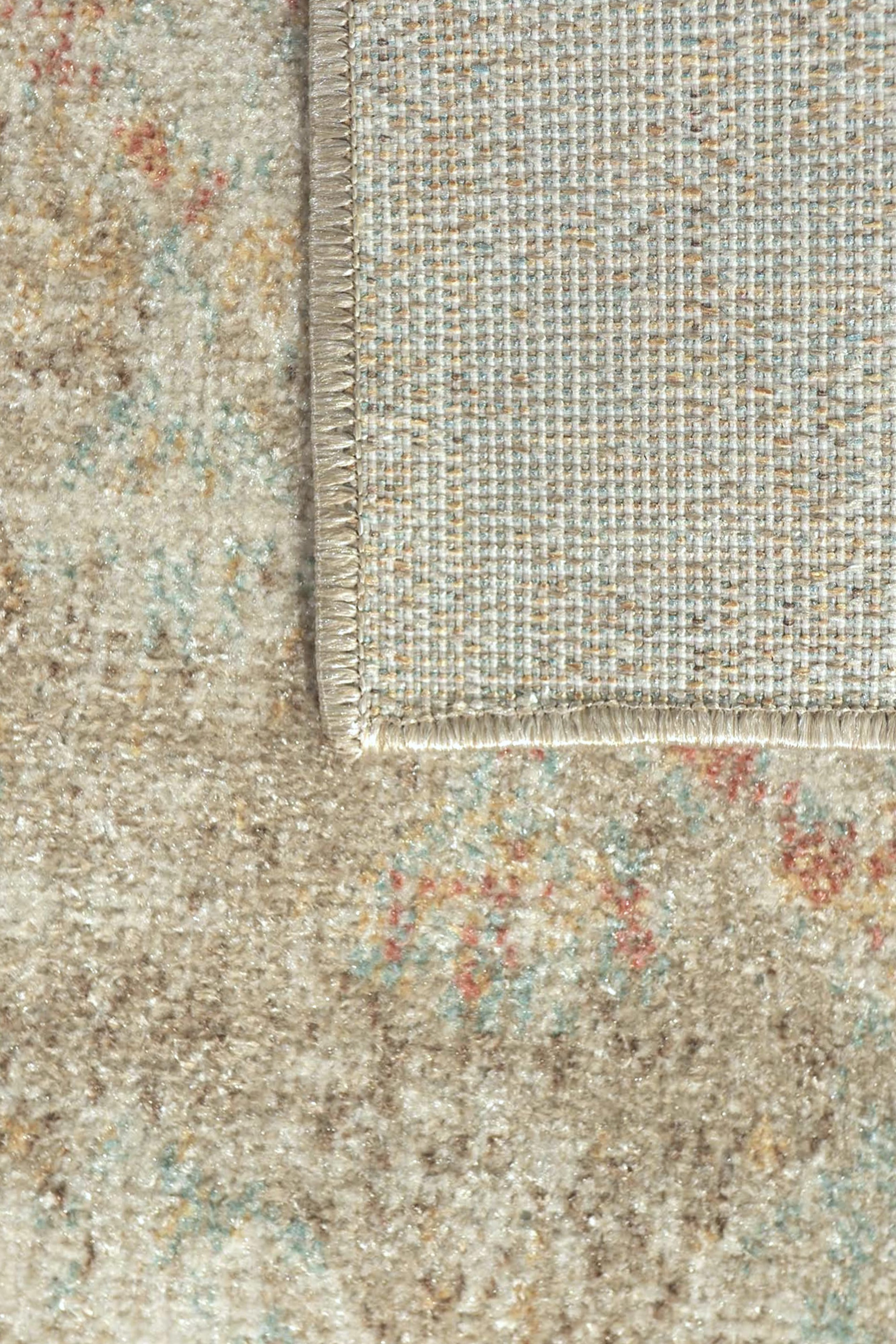 Modern Vizon ve Krem Eskitme Desenli Halı - FMBH02