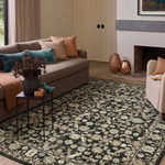 Plain Beige and Coffee Tones Wicker Textured Carpet