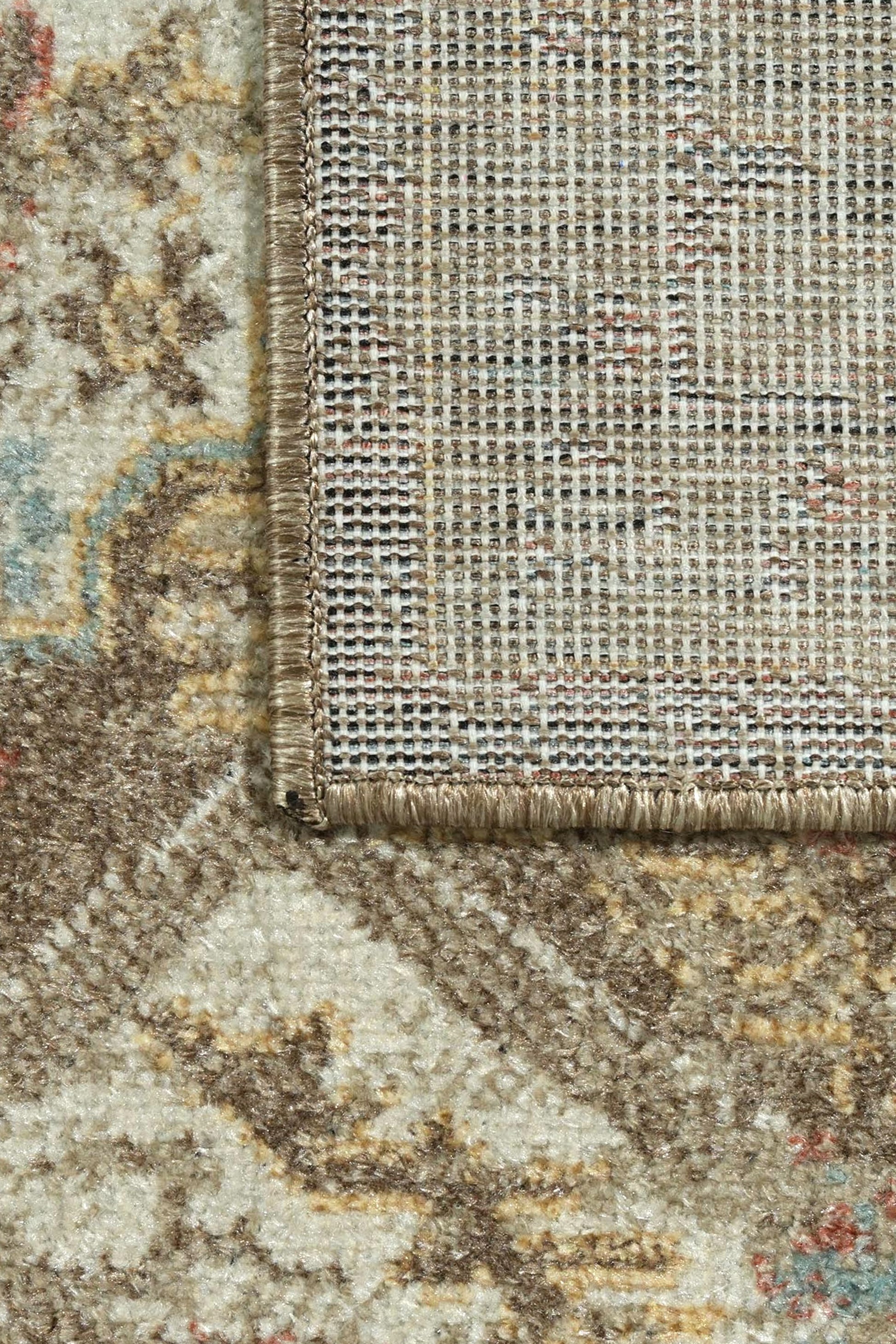Geometrik Etnik Desenli Kahve ve Toprak Tonları Vintage Halı - FMBH07
