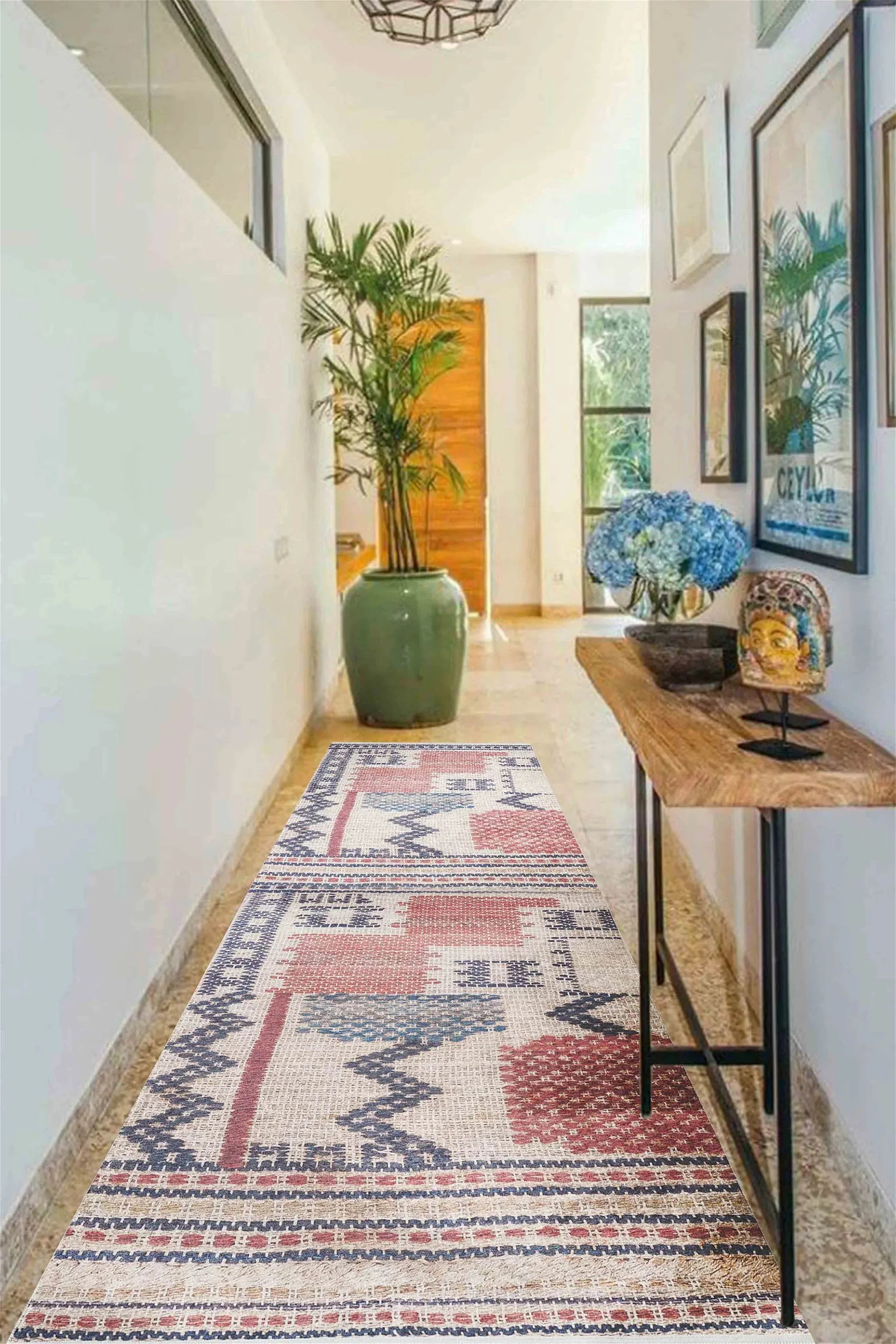 Bej Açık Turuncu Kilim Halı