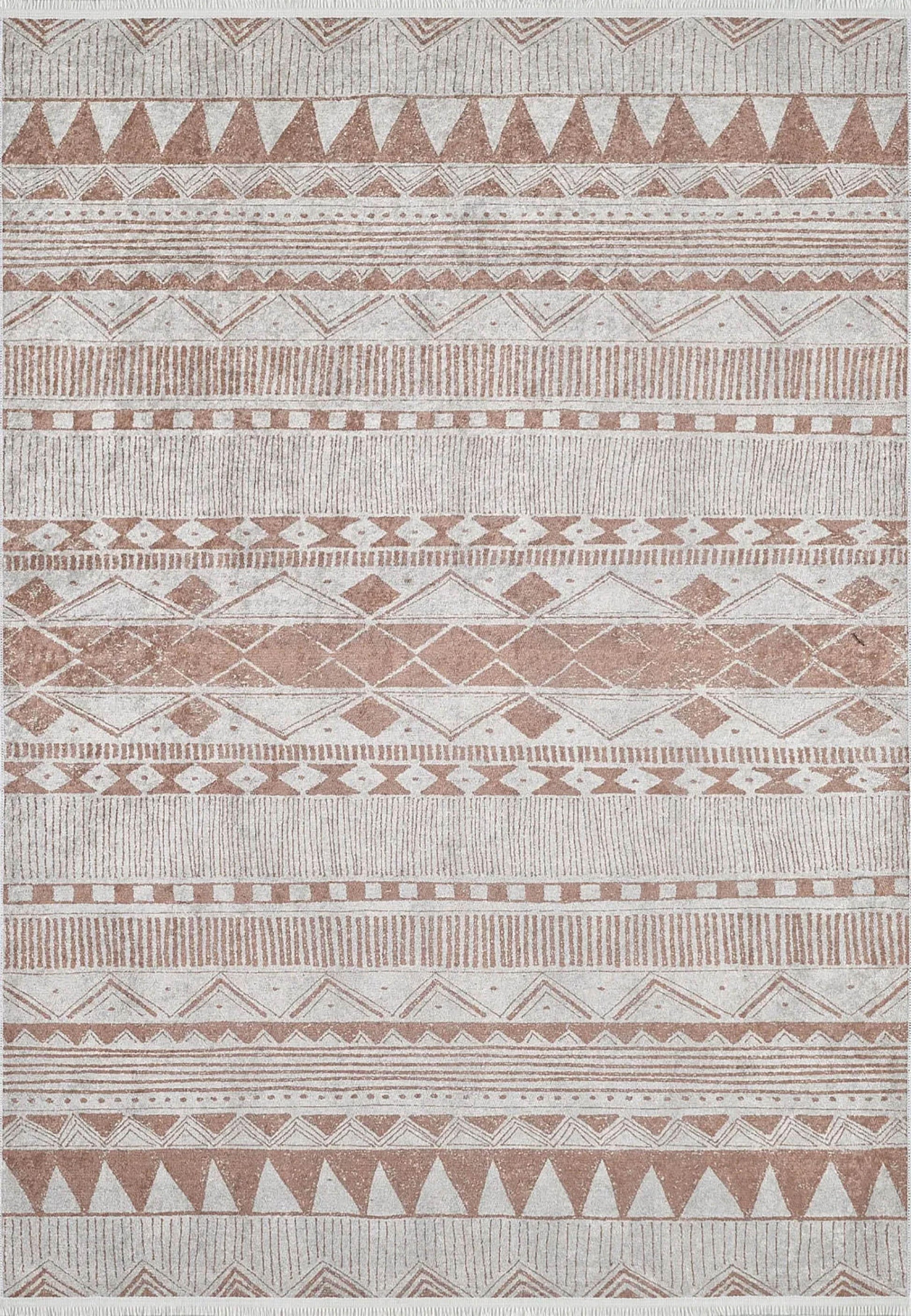 Bej Geometrik Kilim Halı