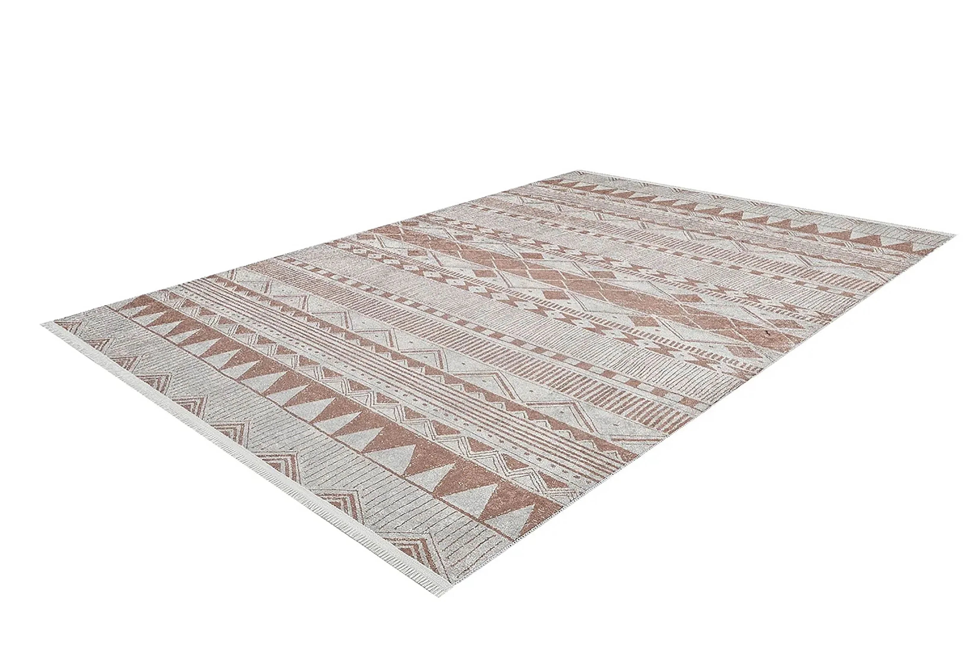 Bej Geometrik Kilim Halı