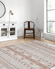 Bej Geometrik Kilim Halı