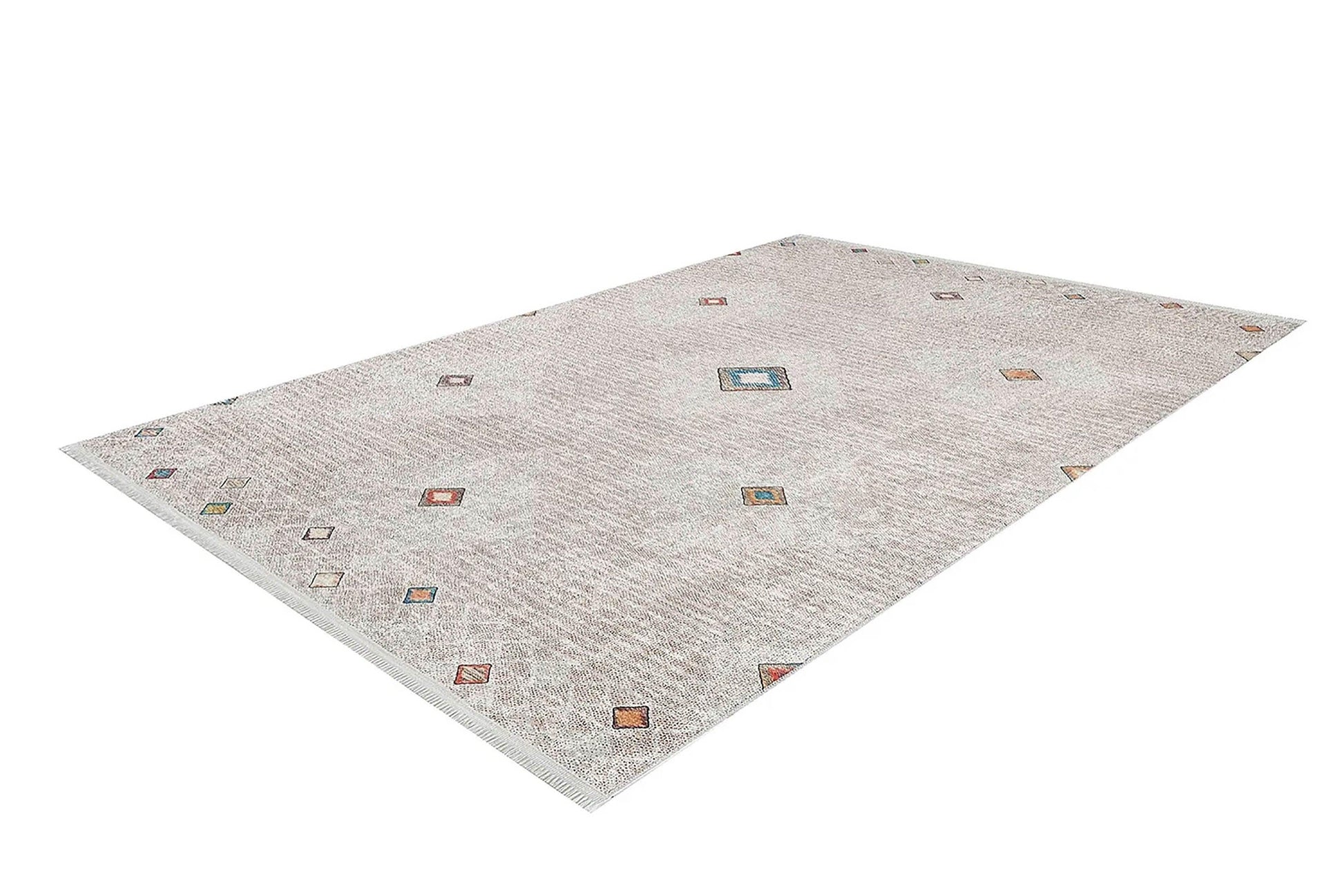 Bej Geometrik Modern Antika Vintage Halı