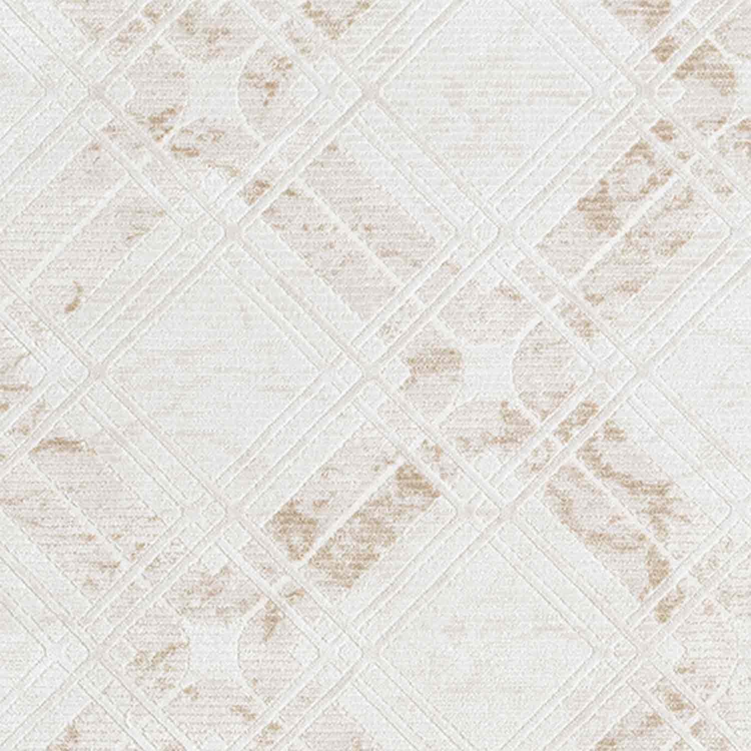 Bej Kahve Baklava Geometrik Modern Halı