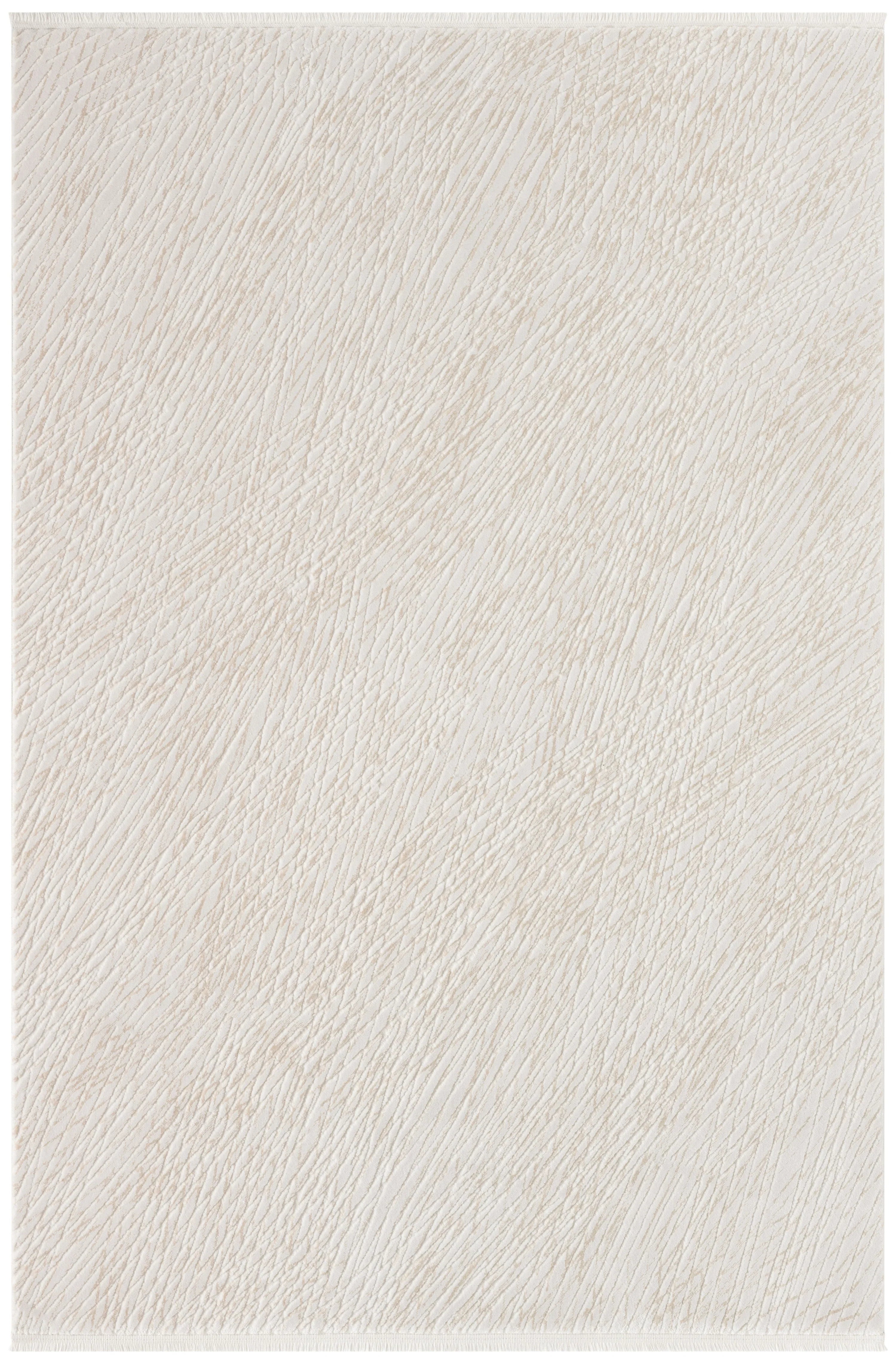 Bej Krem Soyut Çizgili Modern Halı