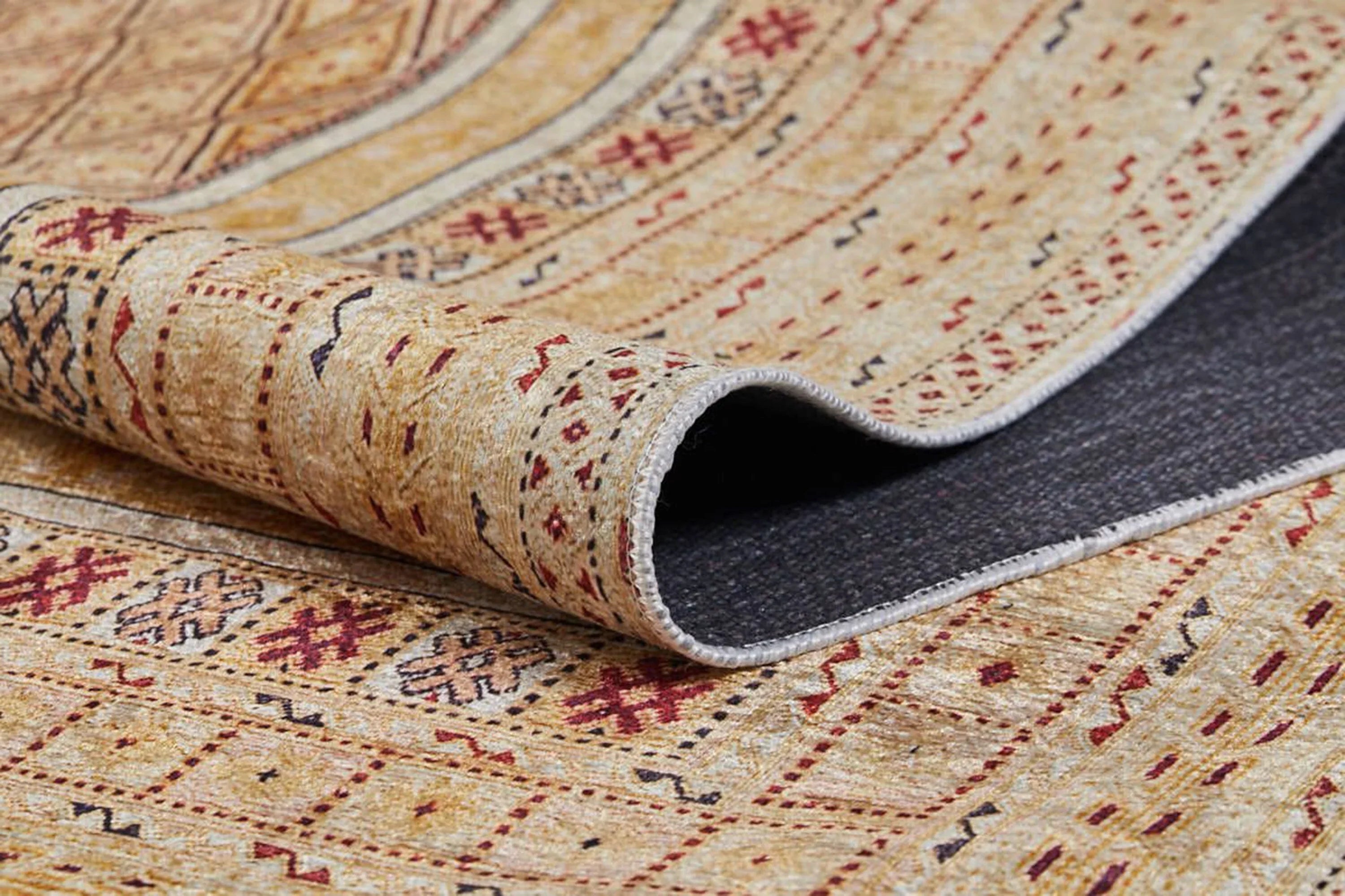 Bej Pastel Sarı Anadolu Kilim Halı
