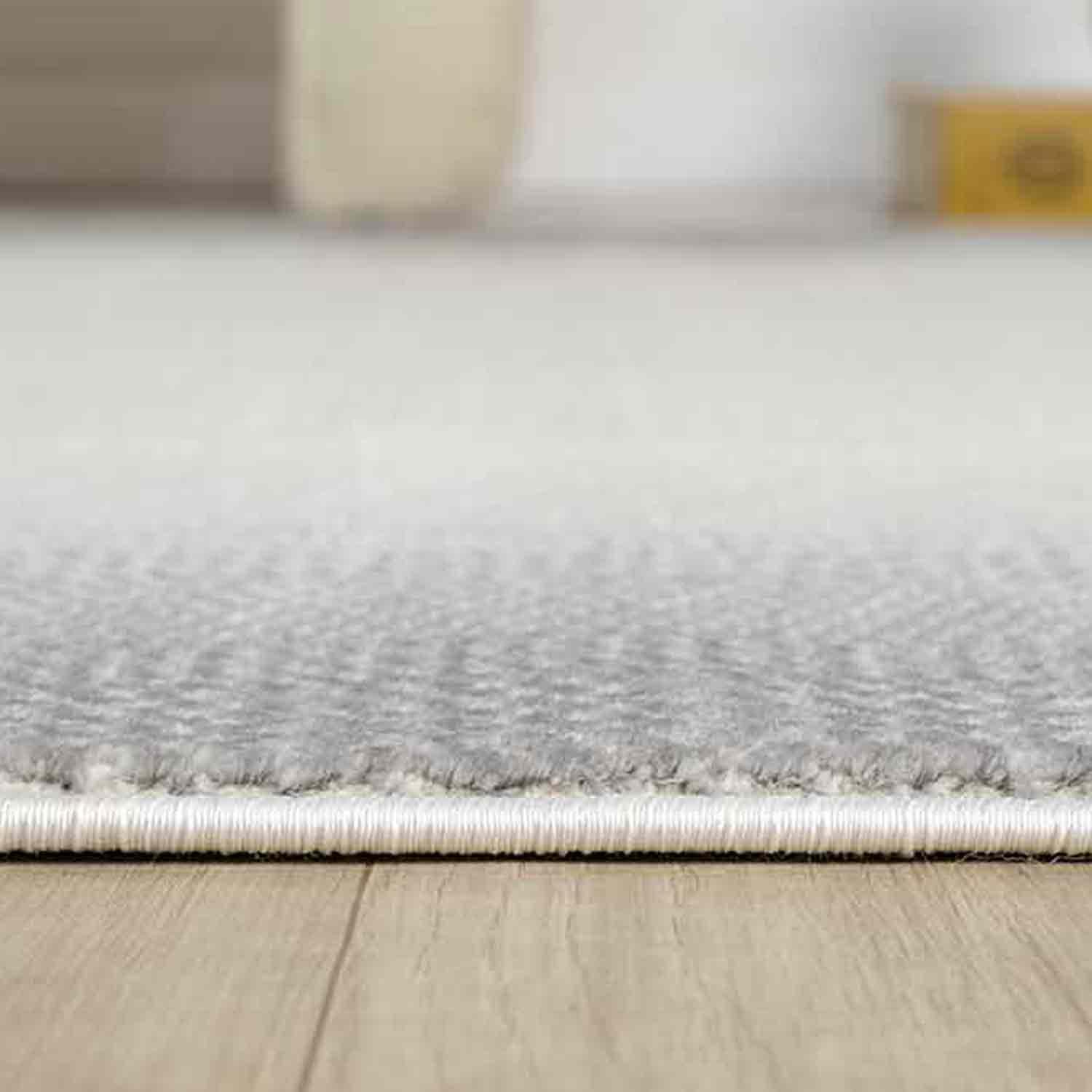 Beyaz Gri Gradien Bordür Modern Halı