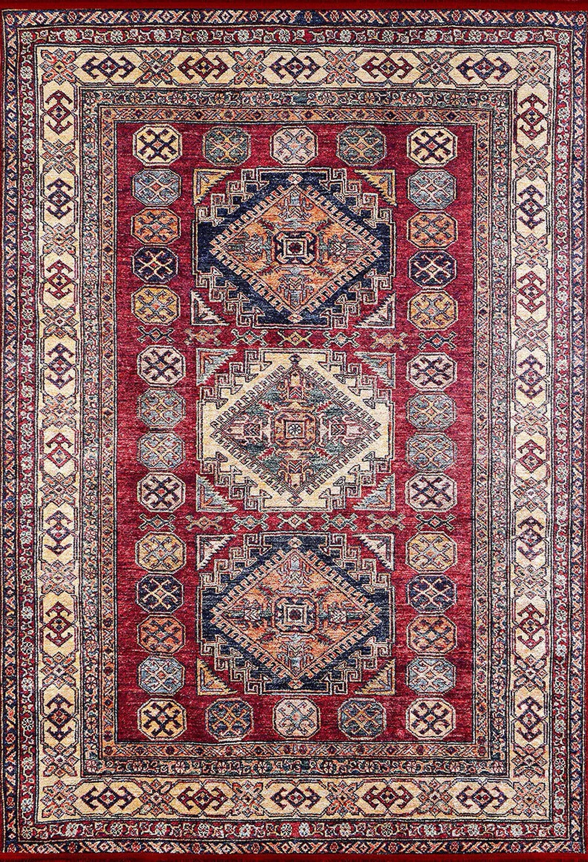 Bordo Klasik Desenli Oryantal Halı