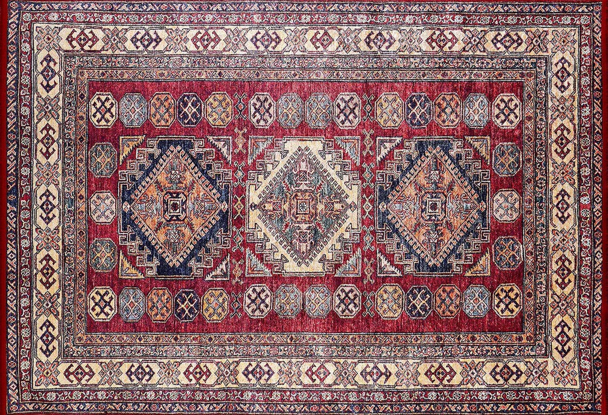Bordo Klasik Desenli Oryantal Halı