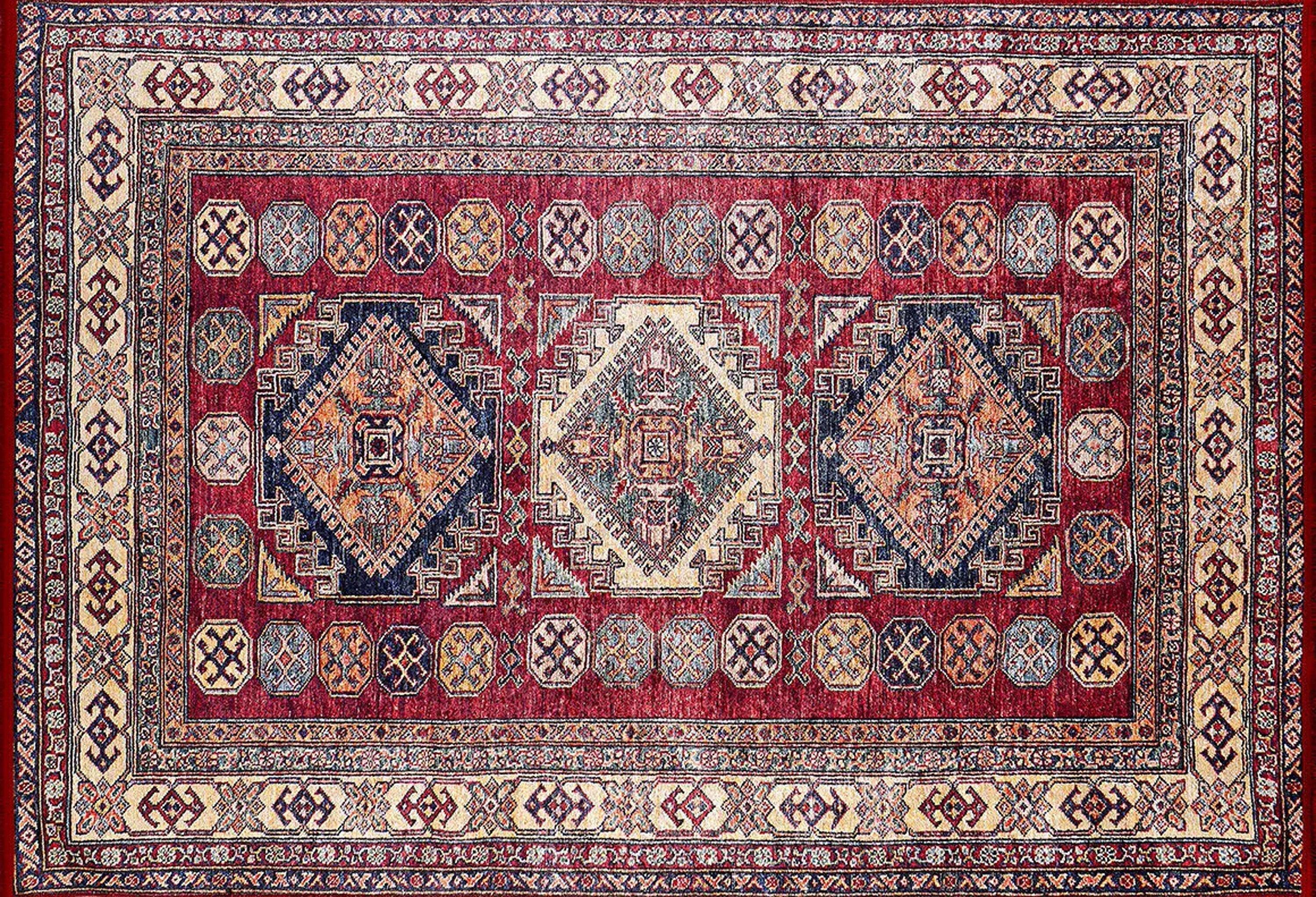 Bordo Klasik Desenli Oryantal Halı