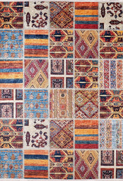 Çok Renkli Otantik Kilim Patchwork Görünümlü Halı