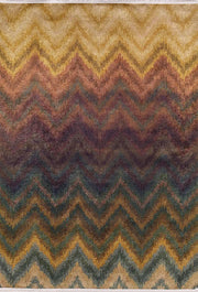 Degrade Zigzag Toprak Tonları Chevron Modern Halı