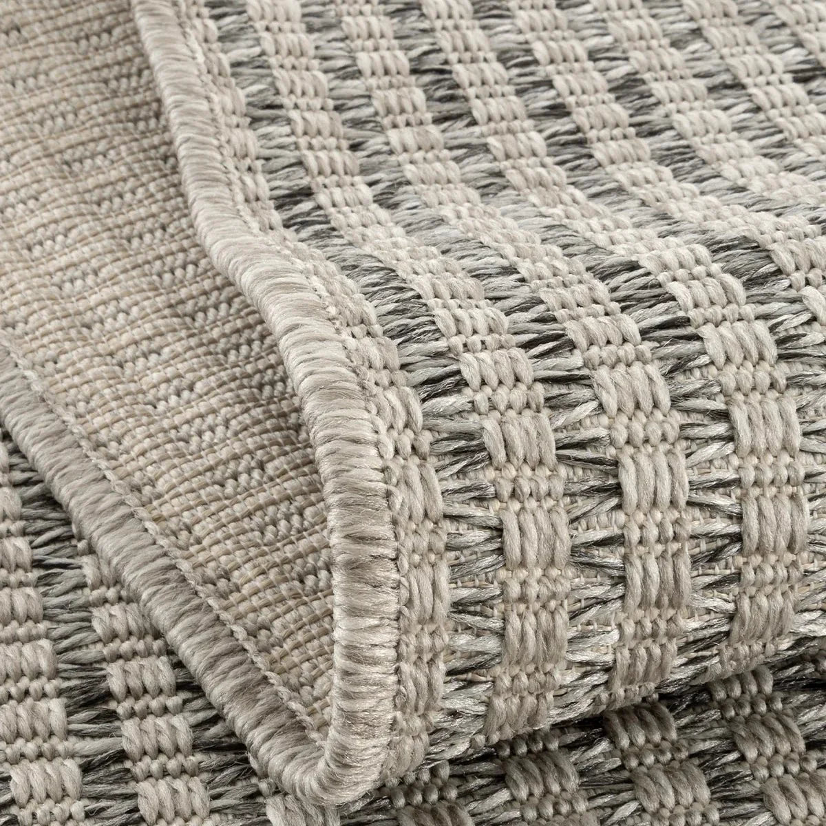 Düz Açık Gri Hasır Dokulu Modern Halı