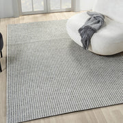 Düz Açık Gri Hasır Dokulu Modern Halı