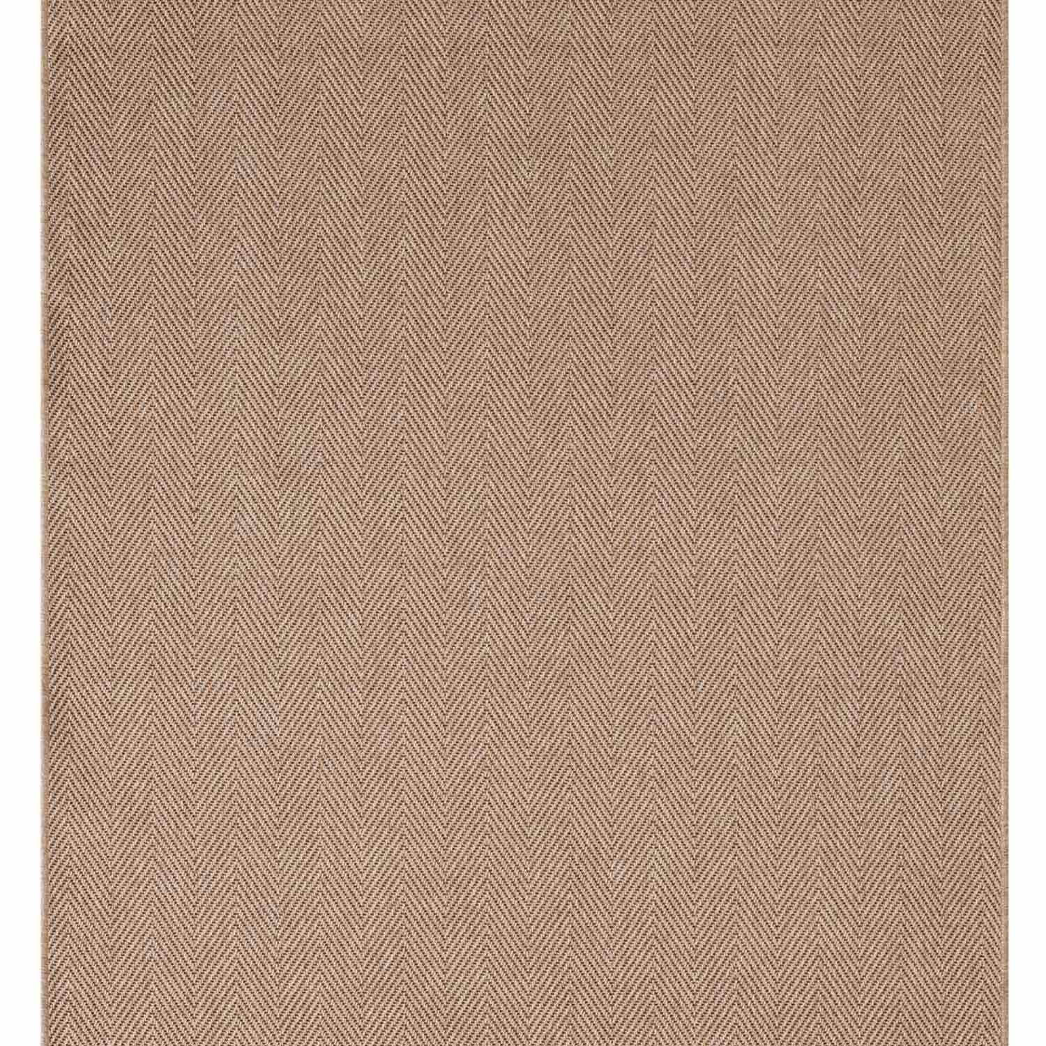 Düz Bej Kılçık Desenli Modern Halı