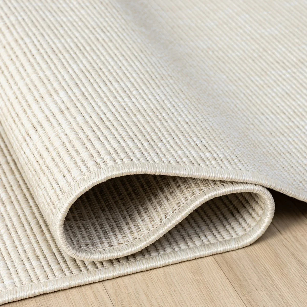 Düz Krem Jüt Görünümlü Modern Halı