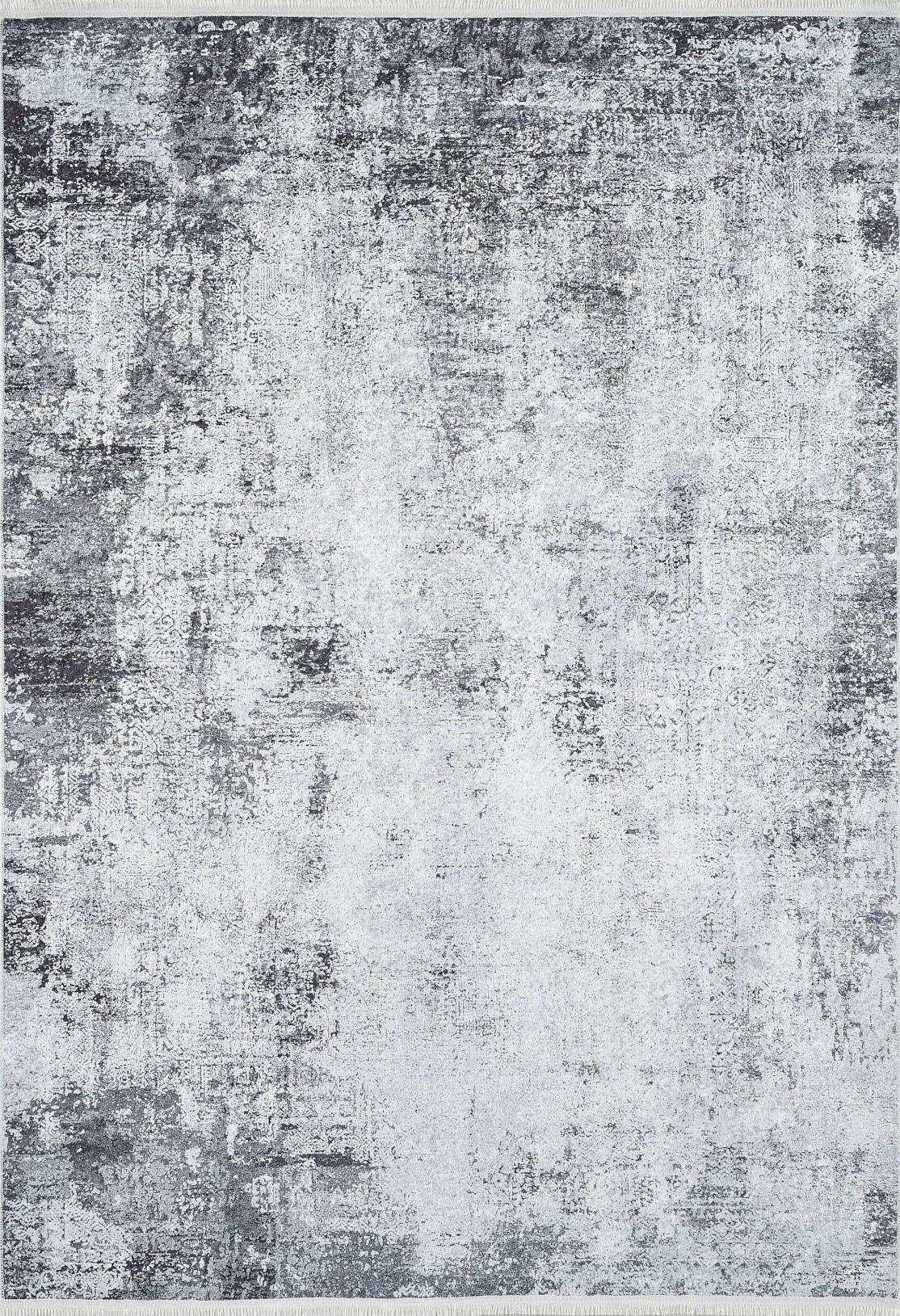 Eskitme Abstre Monokrom Halı