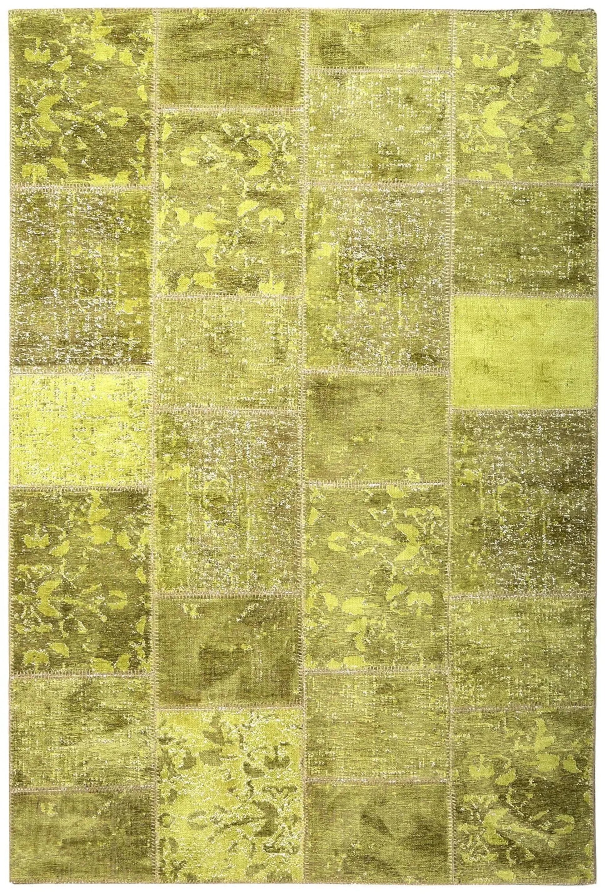 Eskitme Patchwork Açık Yeşil Halı