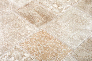 Eskitme Patchwork Bej Halı