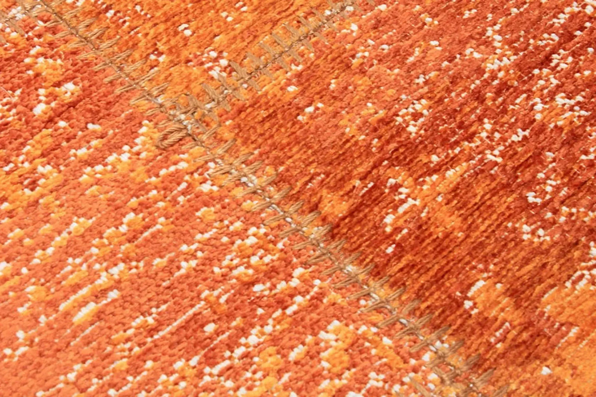Eskitme Patchwork Turuncu Halı