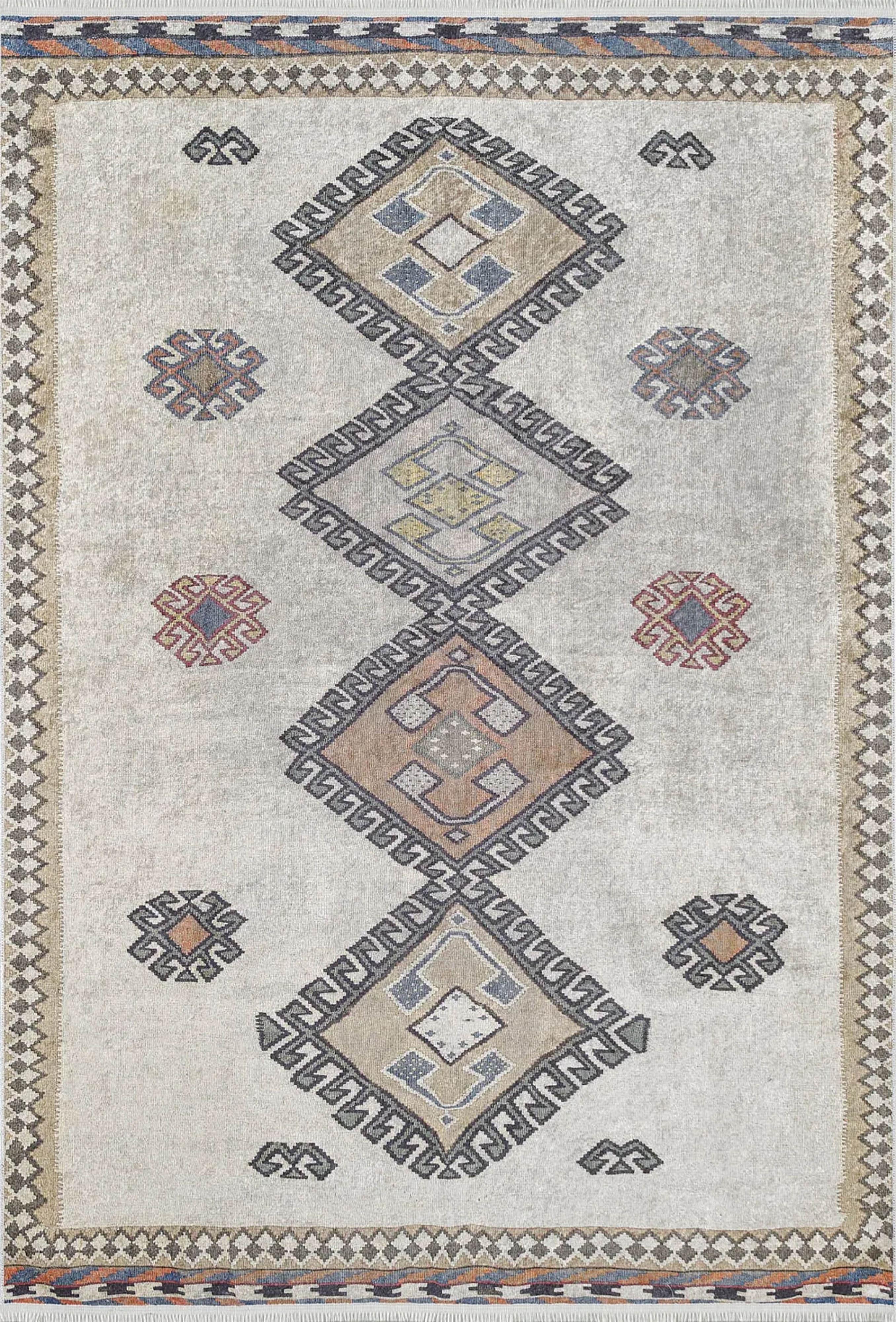 Fas Bej Gri Kilim Halı