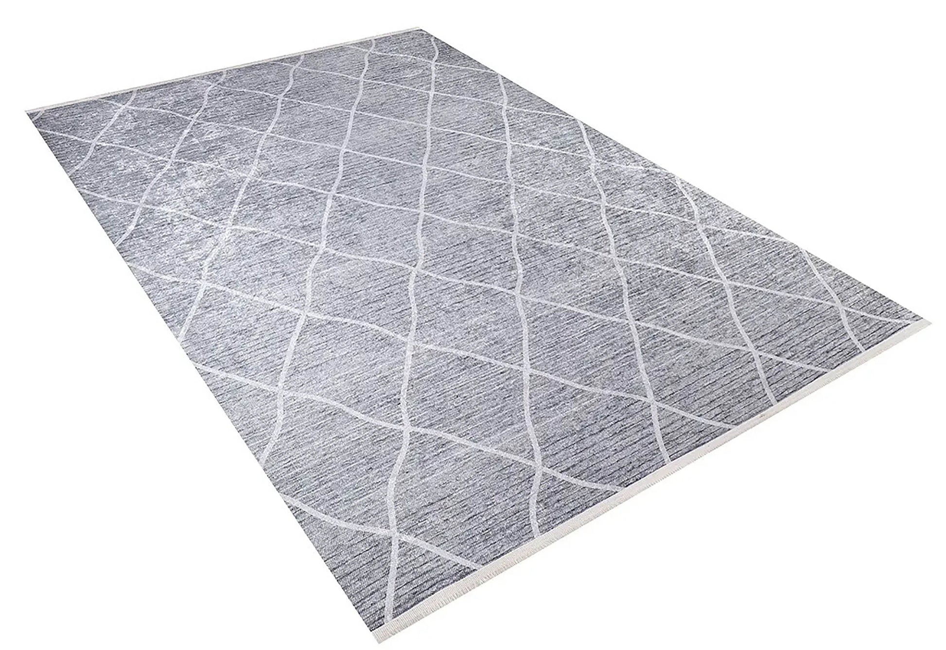 Fas Gri Geometrik Modern Halı