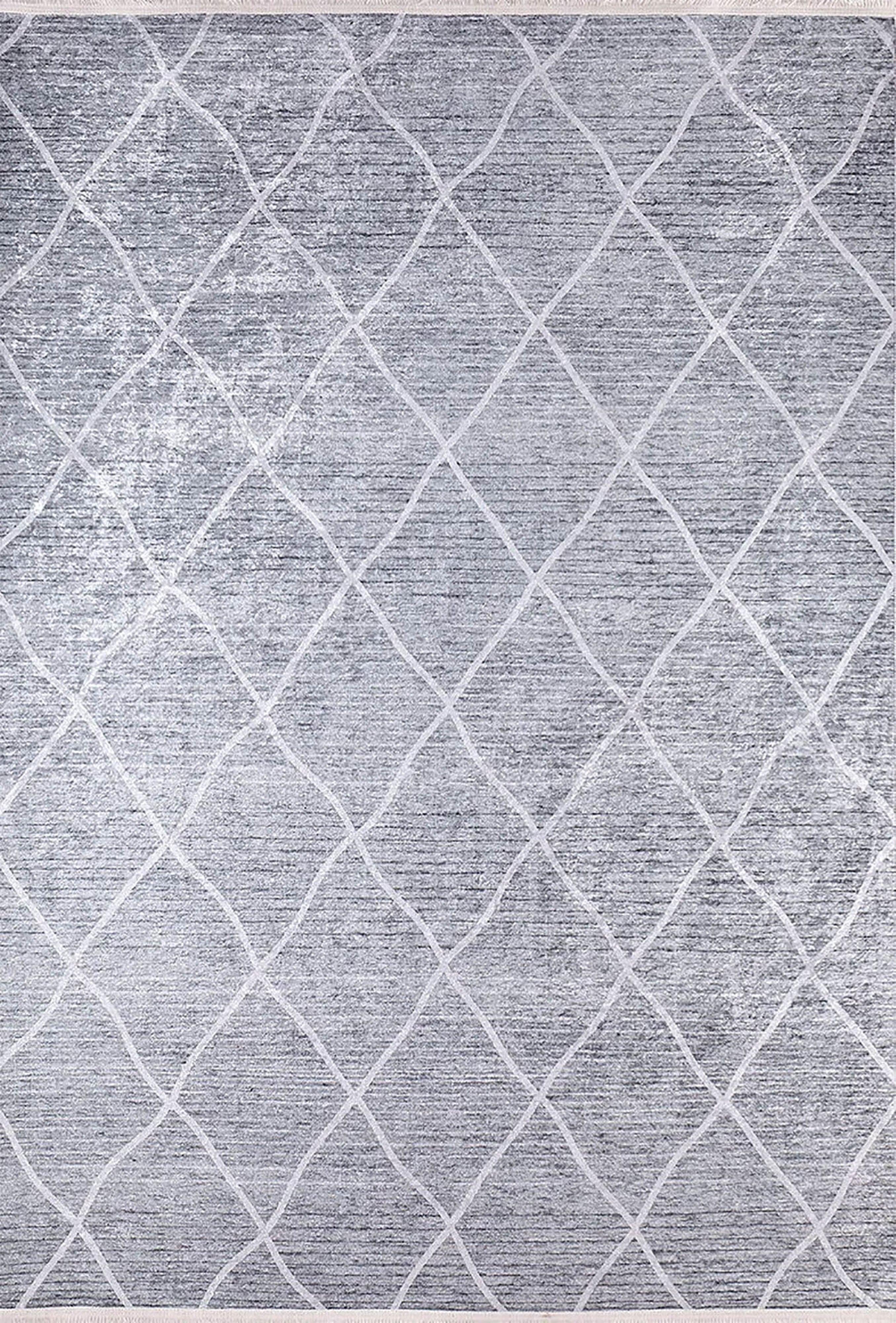 Fas Gri Geometrik Modern Halı