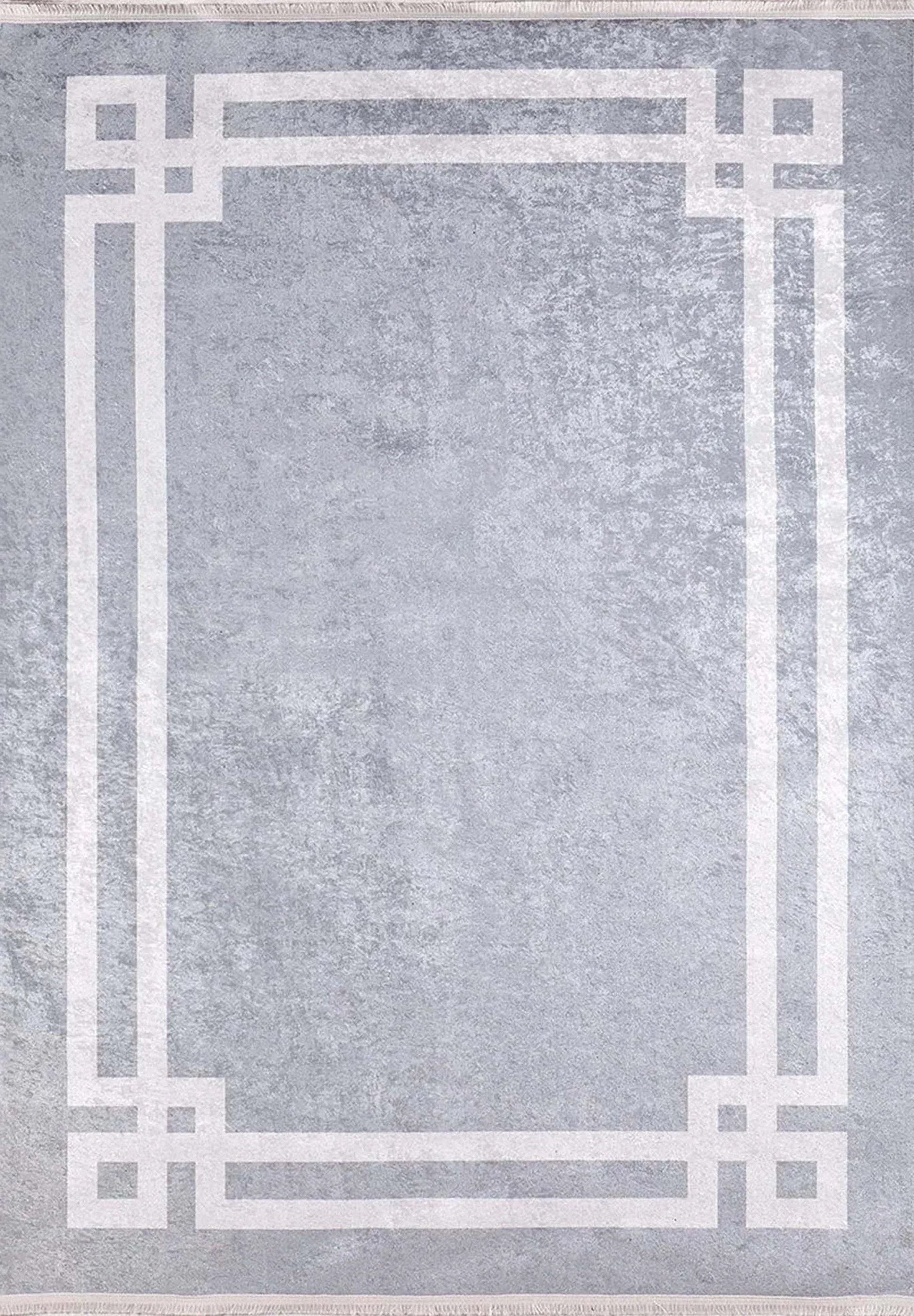 Geometrik Desenli Gri Halı