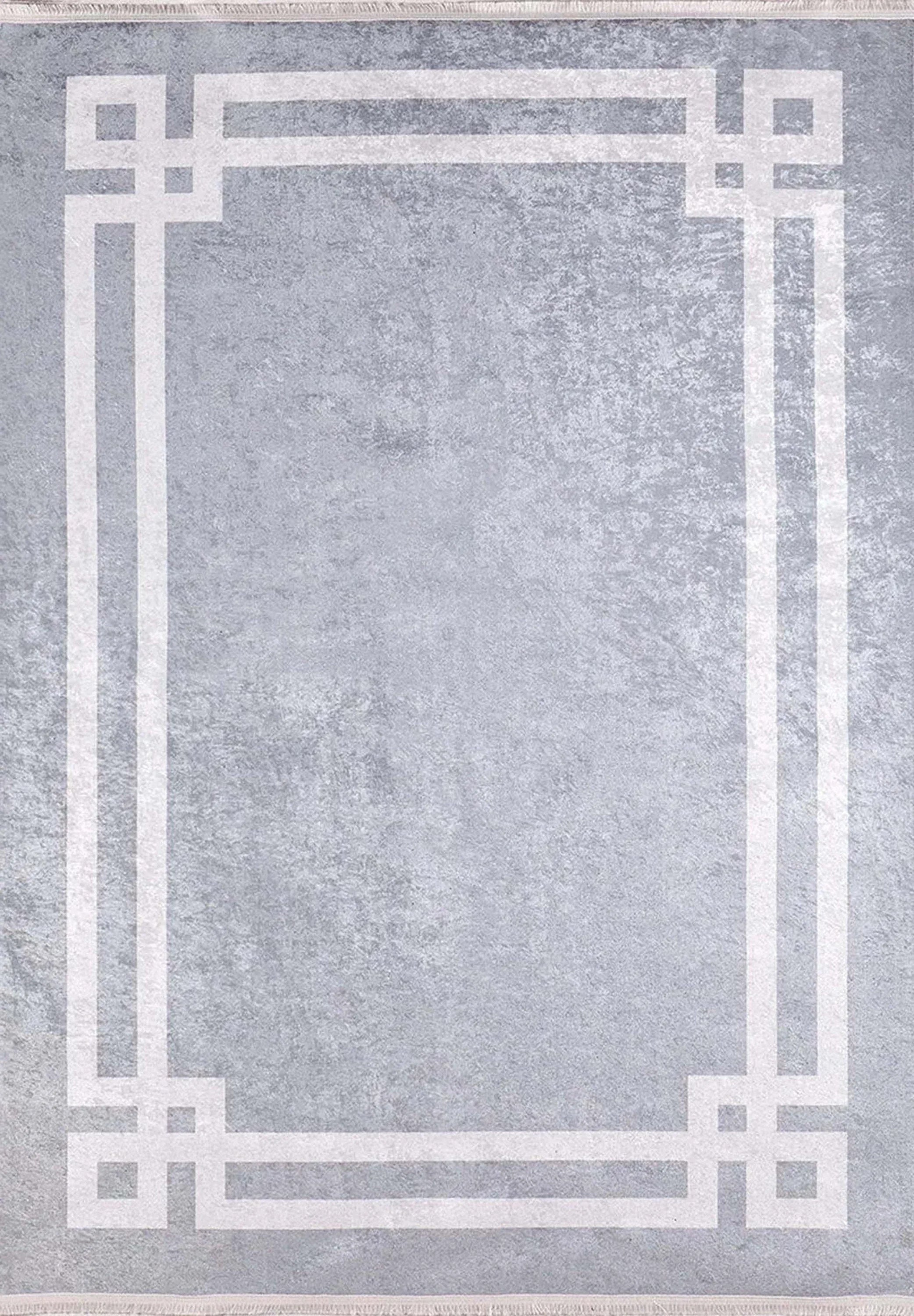Geometrik Desenli Gri Halı