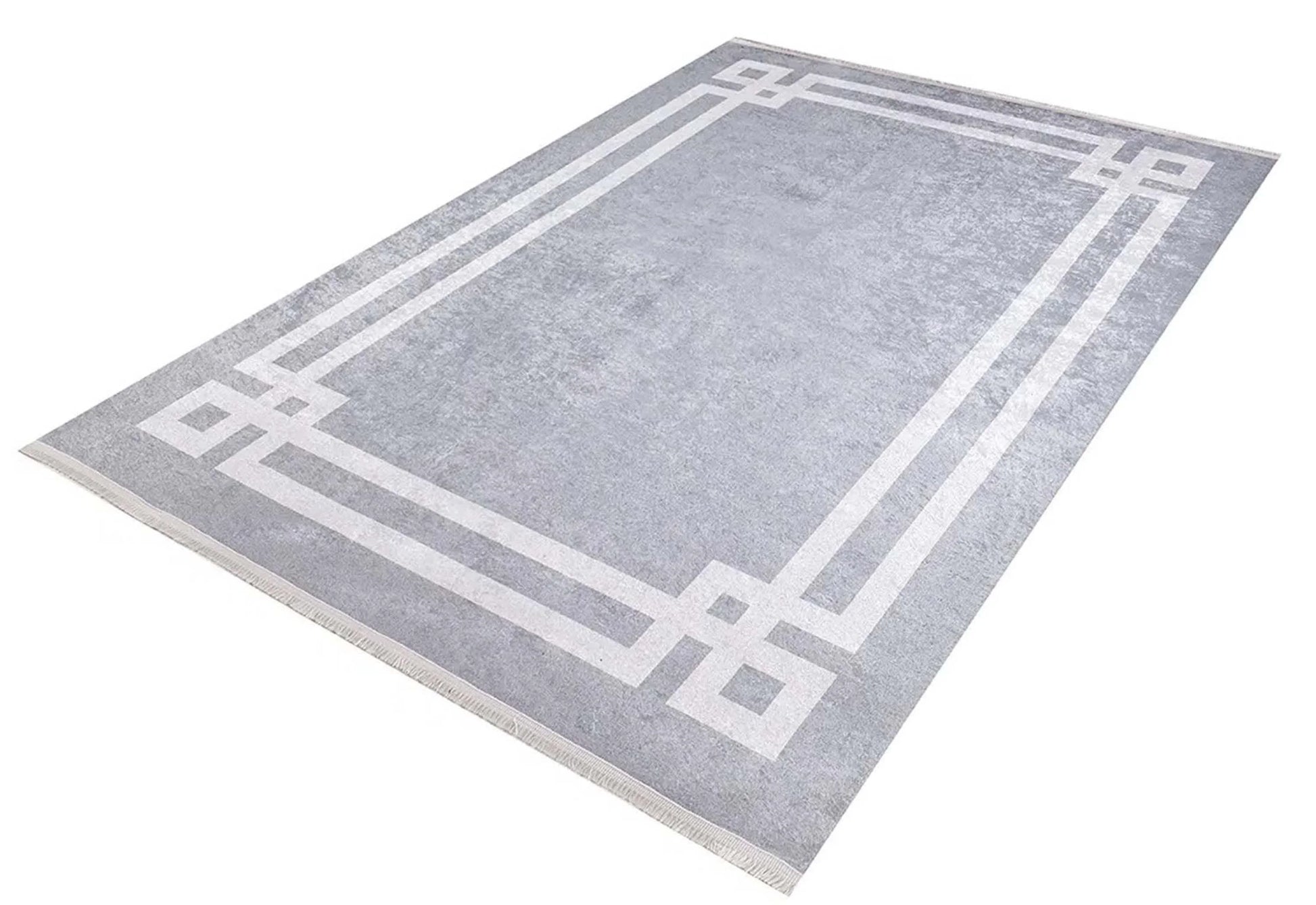 Geometrik Desenli Gri Halı