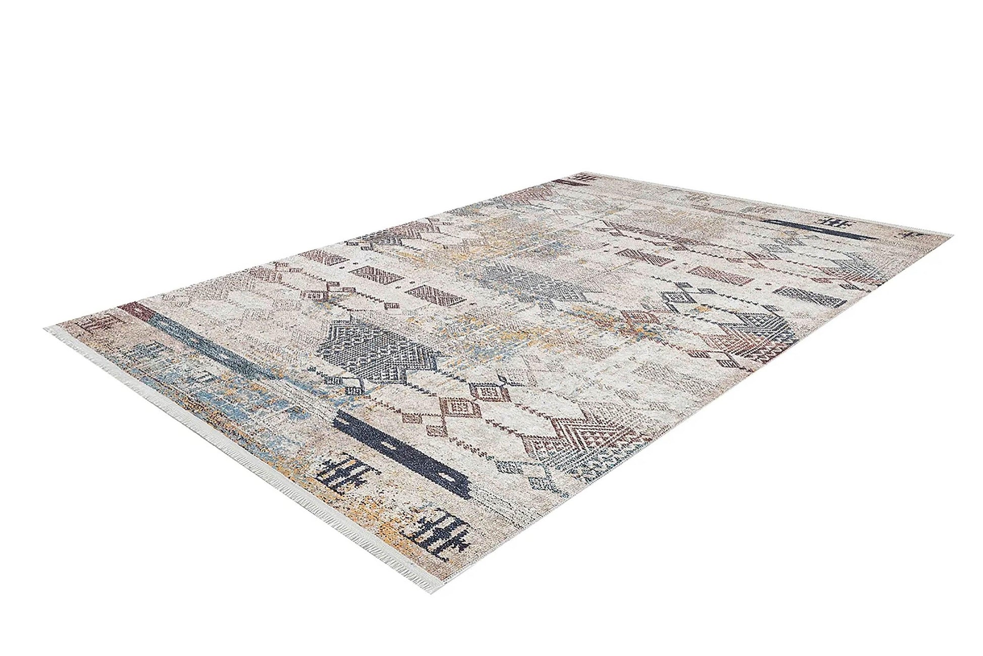 Geometrik Sade Bej Kilim Halı
