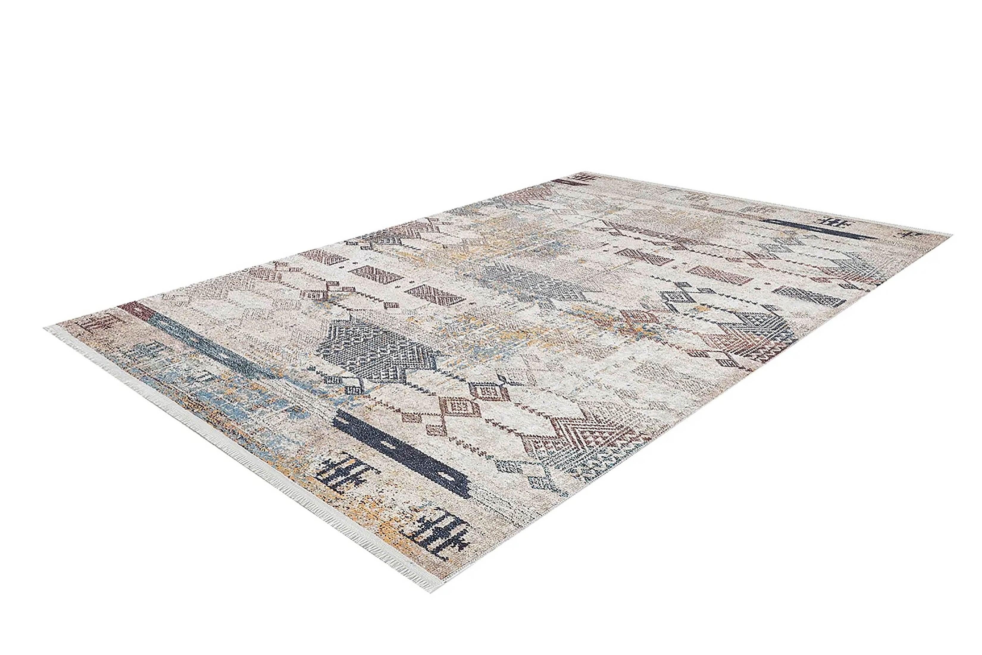 Geometrik Sade Bej Kilim Halı