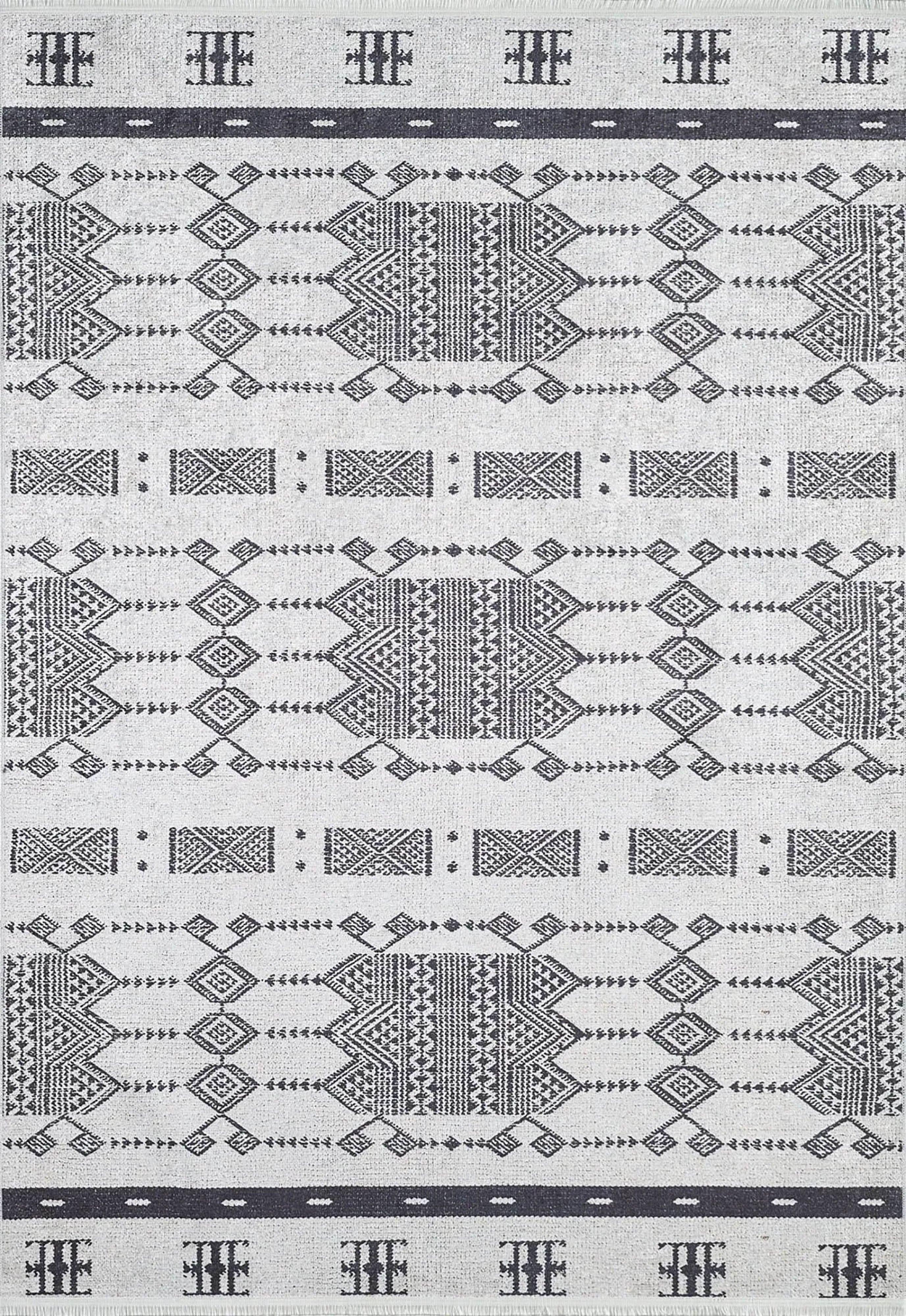 Geometrik Sade Yazlık Evi Halı